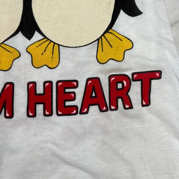 Vintage Sleep Shirt Single Stitch Prestige LTD Cold Feet Warm Heat Penguin M - Picture 2 of 8